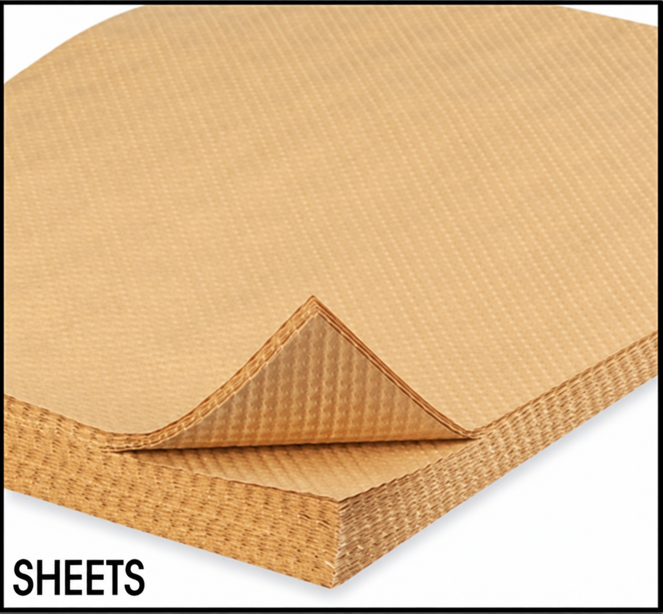Indented brown kraft paper bird cage liner sheets
